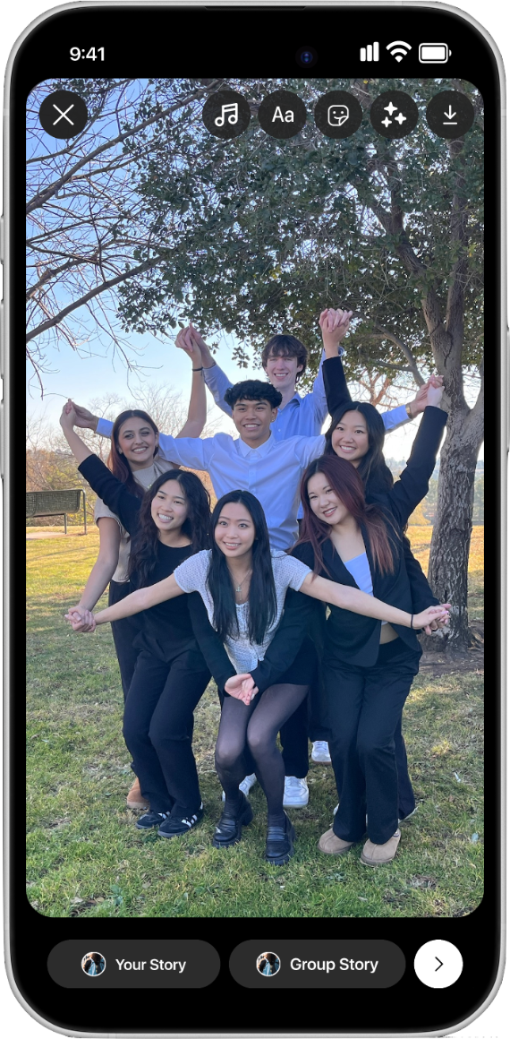 Instagram: Share to Your Story or Group Story