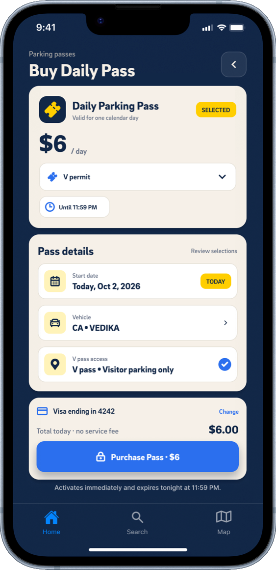 TritonPark: Confirm and purchase
